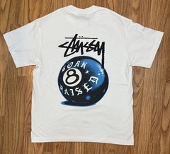 8 Ball White/Blue Tee