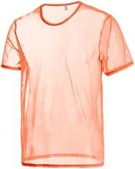 Zonbailon Mens Tops Undershirts Shirts Short Mesh Sleeve See Through T-Shirt
