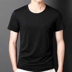 Universal Men’s Polyester Fiber Plain Crew Neck Tee Short Sleeves T-Shirt M-5XL
