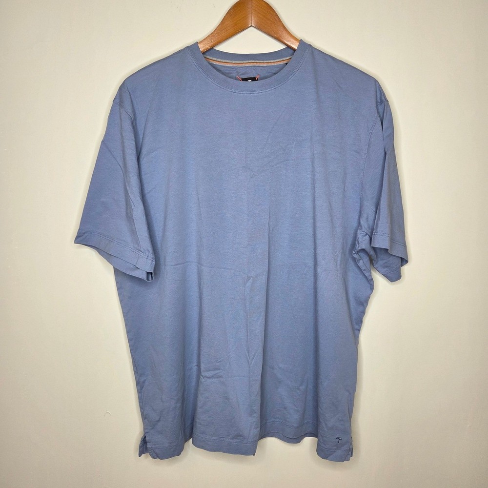 Left Coast Tee Mens XXL Blue 100% Pima Cotton Short Sleeve Crewneck T-Shirt