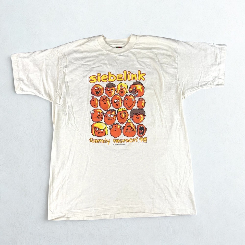 Vintage 90s Single Stitch Fruit of the Loom T-Shirt XL 1998 Graphic Retro Humor
