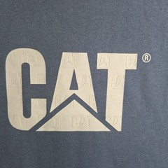CAT Men’s Logo Workwear Relaxed Tee Blue Size L NWT – Machine Washable