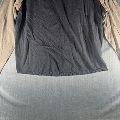 Carbon2Cobalt Shirt Mens Large Long Sleeve V Neck Raglan Contrast Casual Pullove