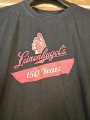 J. America T-Shirt Men’s Size Large Black Leinenkugel’s 150 Years Graph Print