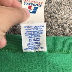 Vintage Russell Athletic Shirt Mens Medium Green NuBlend Kelly Crew Neck