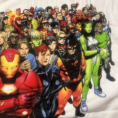 Vintage Marvel X Mad Engine Full Cast Iron Man Comics T-Shirt Size XL/XG