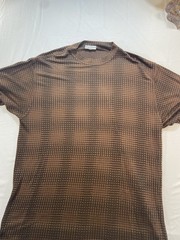 Giorgio Danieli sz XXL Brown Texture Short Sleeve Made In Italy
