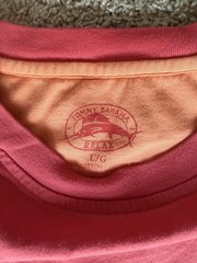 Tommy Bahama Relax Men’s Cotton Pocket Tee Marlin Logo Pink L Crew Neck
