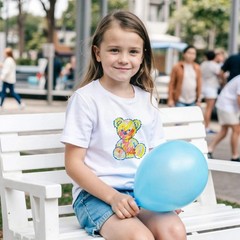 Girls’ Bear Colorful T-Shirt