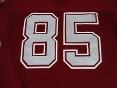 VINTAGE Medalist Sand Knit Football Jersey Mens Extra Large Red Mesh Number 85