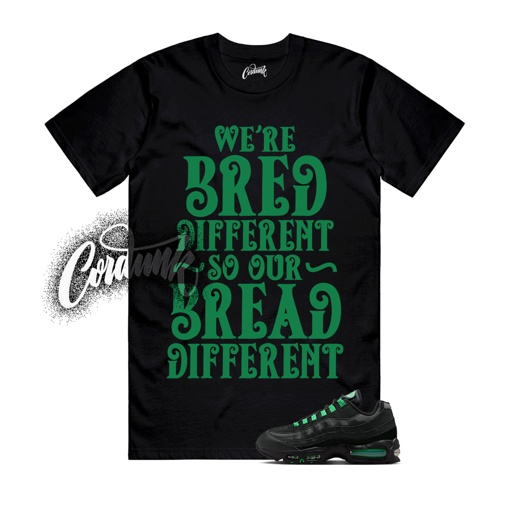 Air Max 95 Green Shock Big Bubble Black OG T Shirt Match Match BREAD