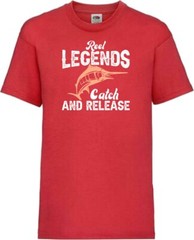 Fishing Reel Legends Release Humour Novelty T Shirt Various Colours And Sizes