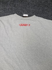 AND1 Shirt Mens Large Gray Long Sleeve Basketball Player Graphic Tee T-Shirt