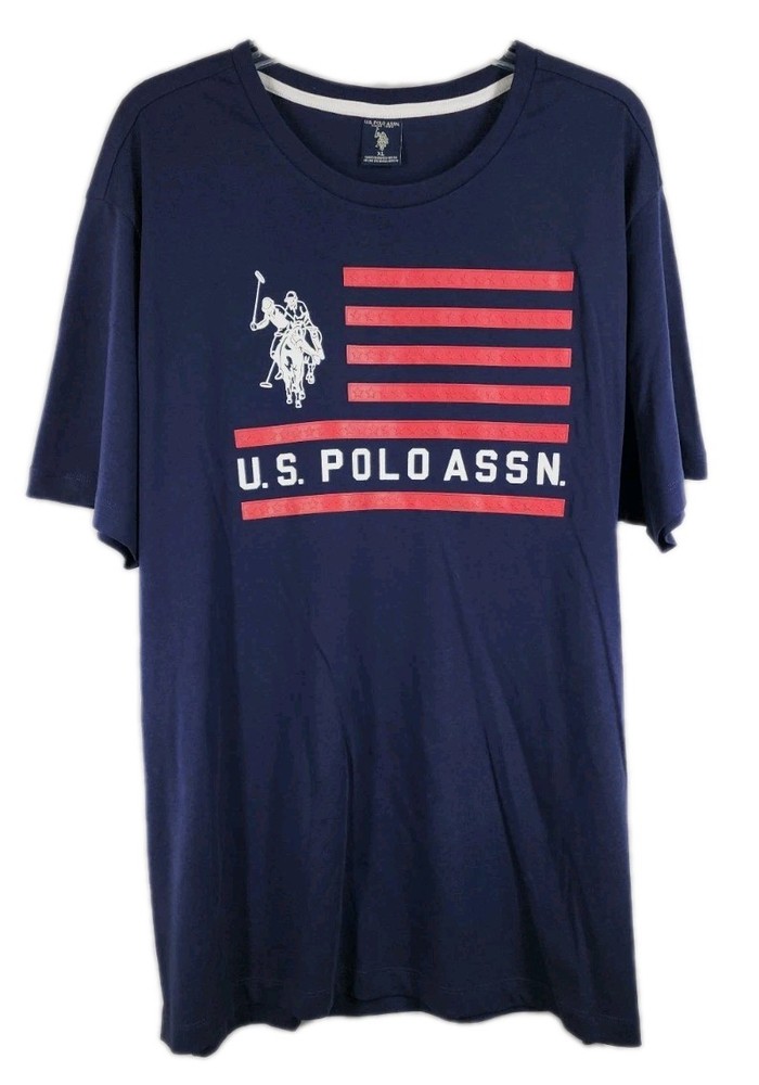U.S. Polo Assn. Mens USPA Size XL Navy Graphic Short Sleeve T-Shirt