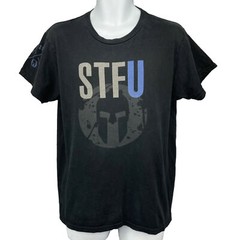 Spartan Gear STFU T Shirt / Men’s (M) Black Cotton MADE IN USA Patriotic