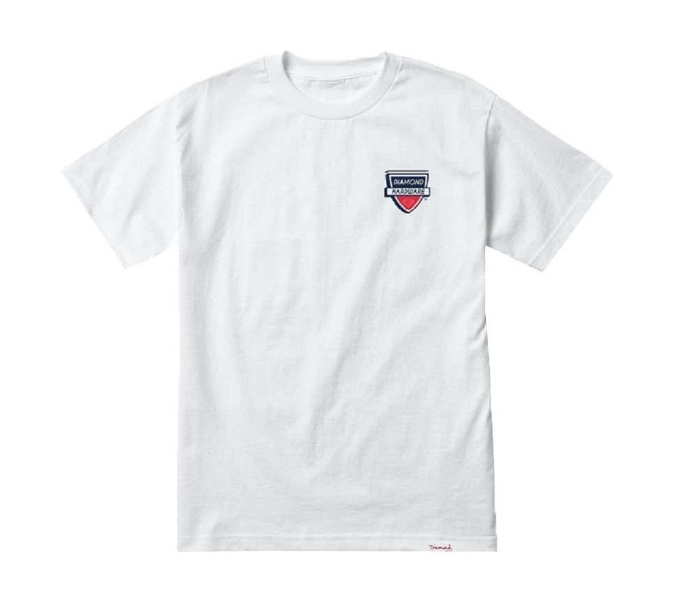 Diamond Supply Co. HARDWARE TEE White Navy Red Screenprint S/S Men’s T-Shirt
