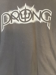 Prong Band t-Shirt XL gray Graphic Metal Rock Logo Snap Record