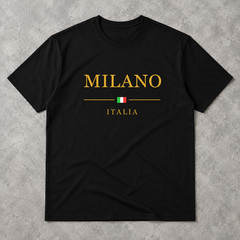 Milano Italy T-Shirt Minimalist Milan Travel City Graphic Tee Unisex Streetwear