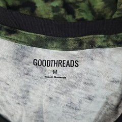 Goodthreads Men’s Pullover Camo T-Shirt Short Sleeve Green Size M