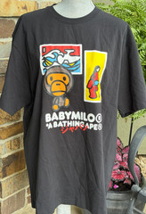 NWOT Rare BAPE Japan Art Baby Milo Tee in Black Size 2XL