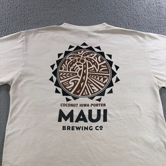 crazy shirt maui brewing T shirt mens L cream tan coconut dye