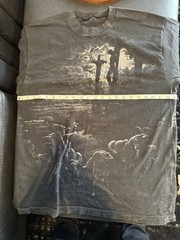 Vintage 90s Gustave Dore Crucifixion AOP T-Shirt Dbl-Sided Single Stitch Boxy XL