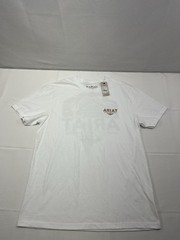NWT Ariat For Buckle Canvas Desert T-Shirt Mens White Large Short Sleeve New