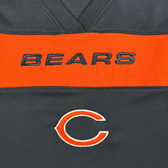 CHICAGO BEARS Long Sleeve Shirt Mens XL NFL Team Performance Navy V-Neck Logo