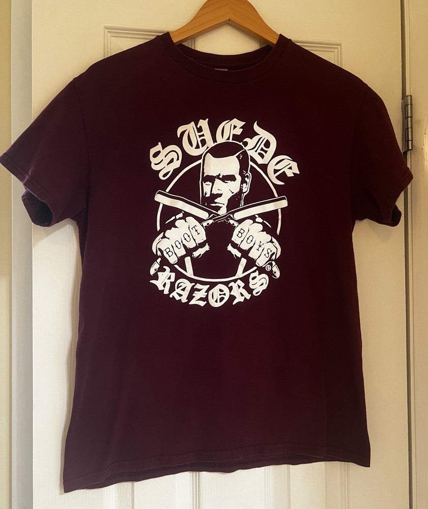 SUEDE RAZORS Medium T-shirt Oi! Street Punk Skinhead Oxblood Templars Boot Boys