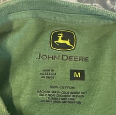 John Deere Men’s Green Graphic Logo Crew Neck Short Sleeve T-Shirt M