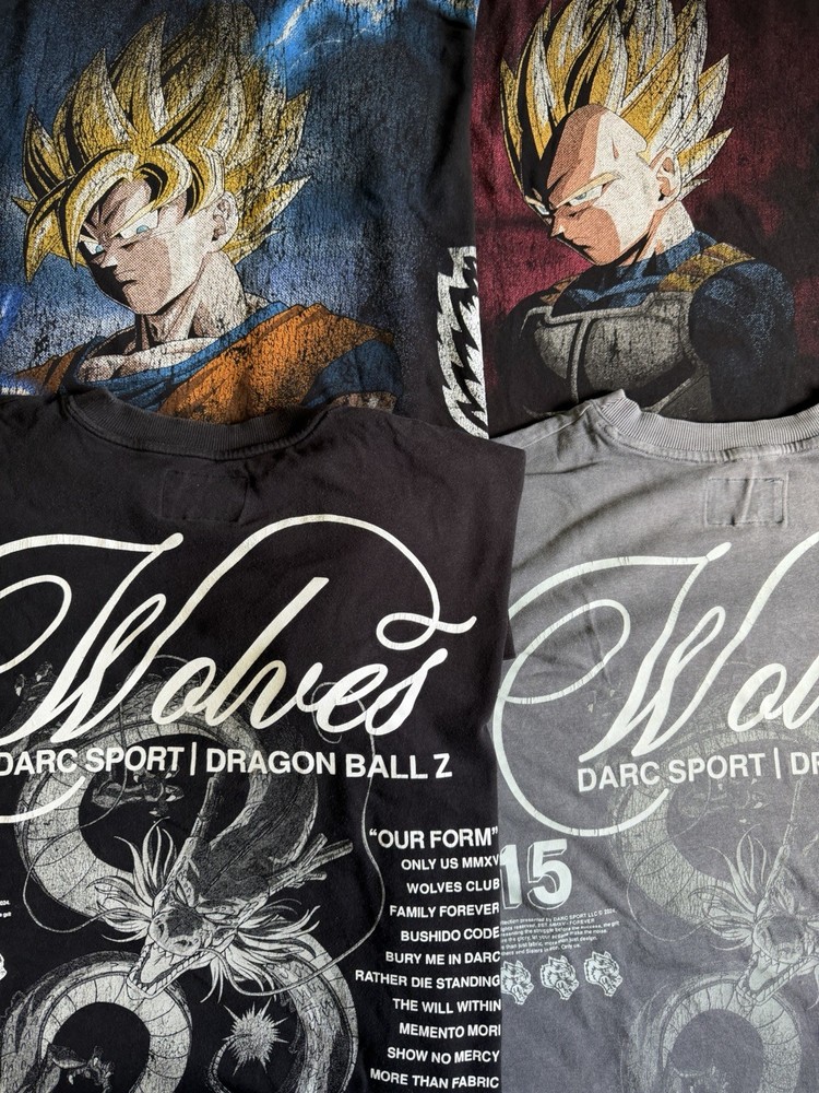 Darc Sport Dragon Ball Z 4 T-Shirts Lot SIZE XL (PRE-OWNED)
