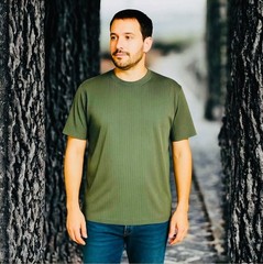 Croft & Barrow Men’s Green Ribbed T-Shirt Crew Neck & V-Neck L XL
