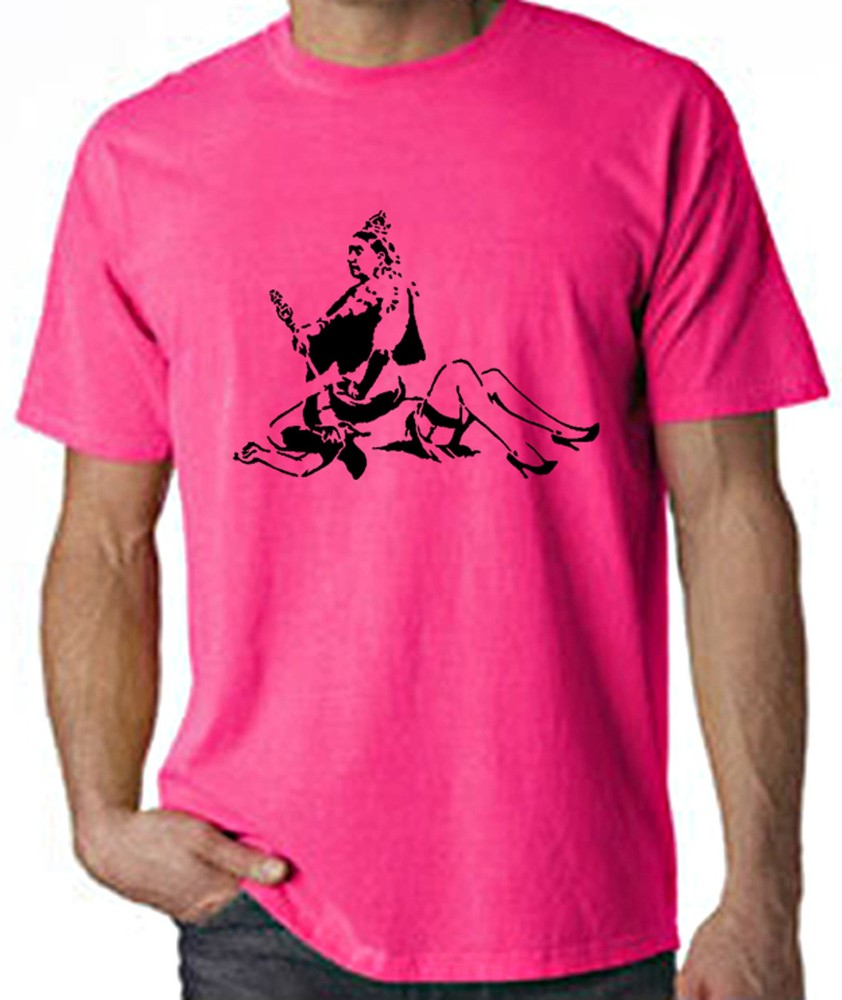 BANKSY QUEEN VICTORIA NEON T-SHIRT – Porn Lesbian – Choice Of Colours