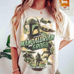 Vintage The Mandalorian And Grogu T-Shirt S-5XL