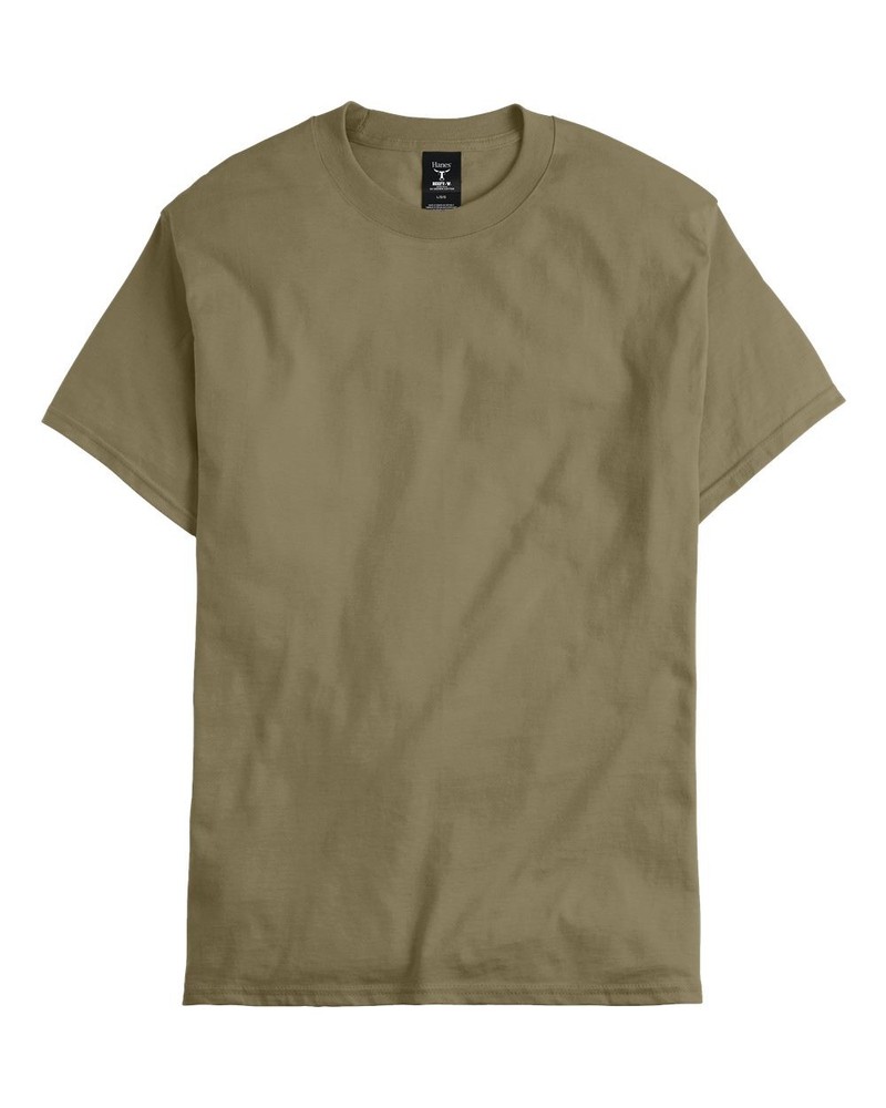 Hanes 5180 Mens Cotton Crew Neck Tshirt Plain Stylish Blank Tee Beefy-T T-Shirt