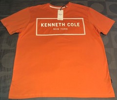 KENNETH COLE Men’s Big & Tall Orange Graphic S/S Crew Neck Tee NWT Size 3X