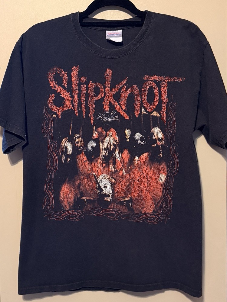 Vintage 2009 Slipknot T-Shirt Sz M Double-sided