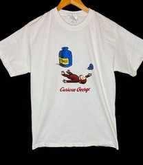 90s Curious George Ether T Shirt TV Show Universal Studios