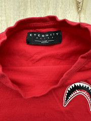 Eternity BC/AD Mens Red Shark Mouth Crew Neck Pullover T Shirt Size XL