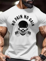 Men’s Sport Workout Gym Regular Fit 100% Cotton T-Shirt Summer Casual Streetwear