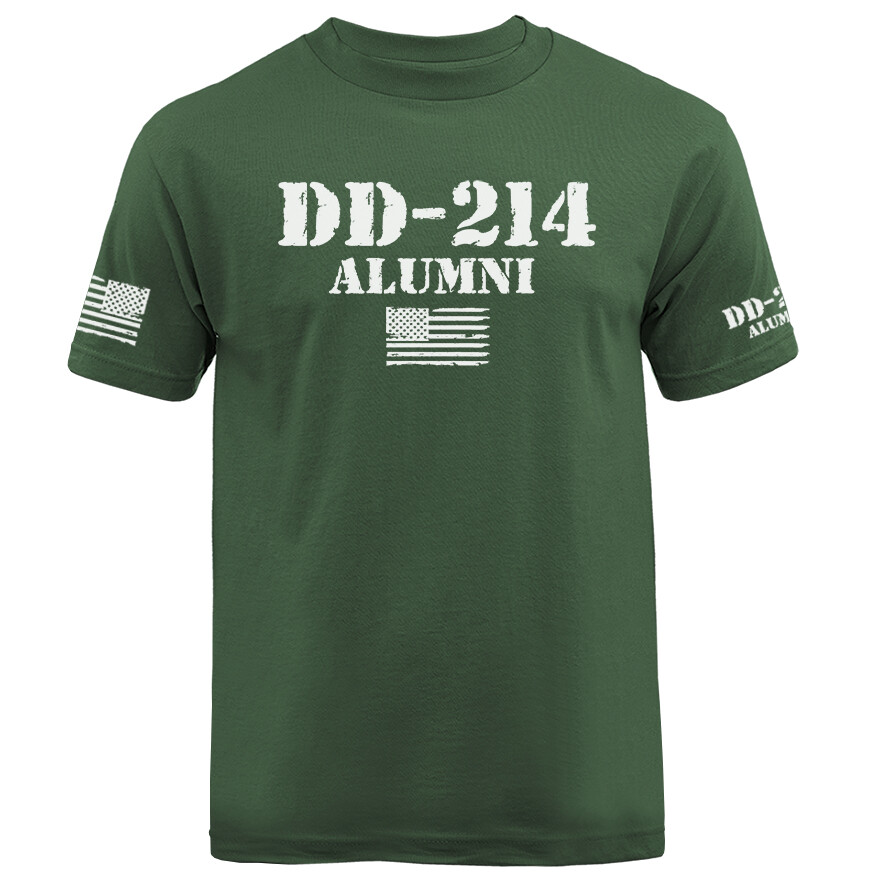 DD214 Alumni US Army Military Veteran American Pride Graphic T-shirt