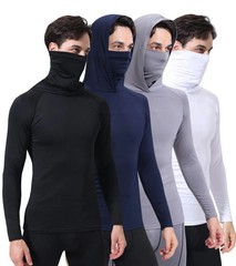 Performance Hoodie Long Sleeve T-Shirts, UPF 50+ Sun Protection Hooded Unisex