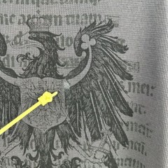 Waffle Knit Eagle Animal Print Tshirt Mens Gray Black Long Sleeve Tee Grunge