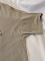 Vintage Quiksilver Khaki Short-Sleeve Tee w/ Sm. Logo Front / Lg. Logo Back – XL