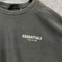 Fear of God Essentials Floral T-Shirt Men’s Black Classic Back Graphic Tee – XL