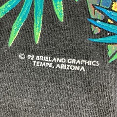 Vintage 1992 Isle of Capri Exotic Birds bright graphic single stitch tee Hanes M