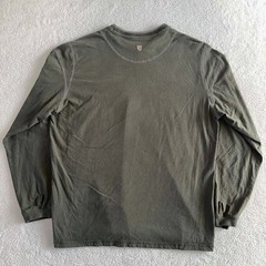 Kuhl Kommando Wildfibre Long Sleeve T-Shirt Olive Green Organic Cotton Zip XL