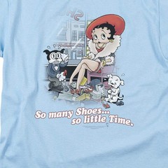 Betty Boop So Many Shoes Licensed Adult Unisex T-Shirt Regular Fit Tee SM-3X