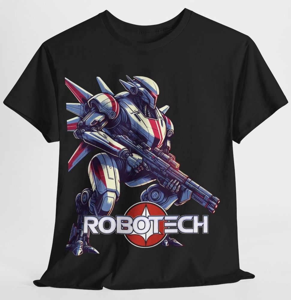 Robotech T Shirt – Valkyrie – 80’s Sci Fiction Cartoon Classic Retro Tee – New