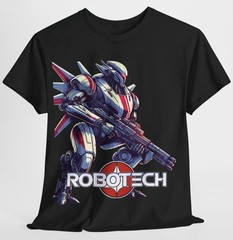 Robotech T Shirt – Valkyrie – 80’s Sci Fiction Cartoon Classic Retro Tee – New